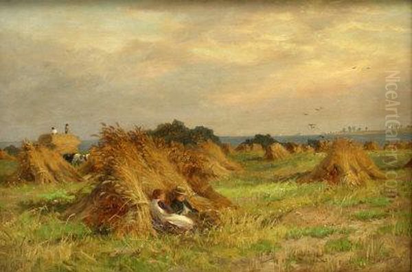 The Harvest Field Oil Painting by William Samuel Jay