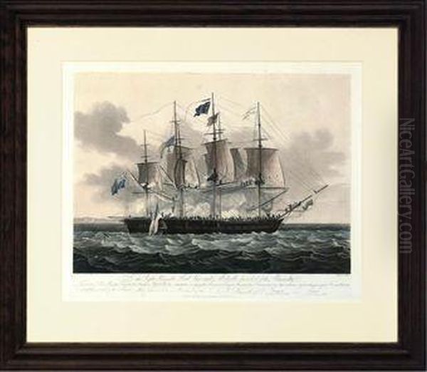 His Majesty's Frigate The Shannon Oil Painting by Joseph Jeakes