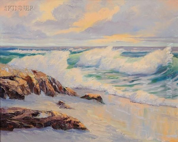 Martin Coastal View Oil Painting by Roger Jean