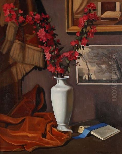 Fleurs De Pommiers Oil Painting by Roger Henri Jean-Mairet