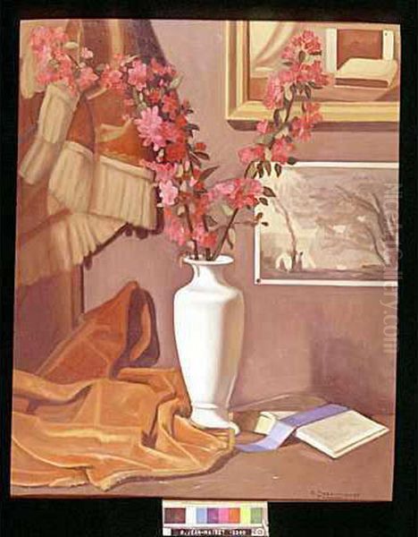 Fleurs De Pommier Oil Painting by Roger Henri Jean-Mairet