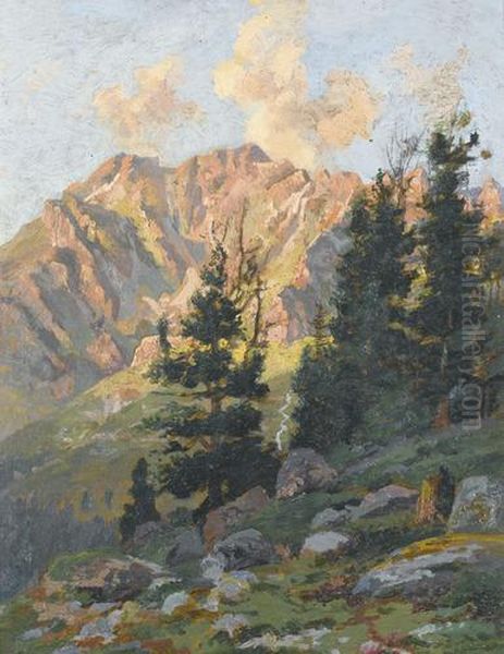 Soleil Couchant Oil Painting by Edouard Jeanmaire