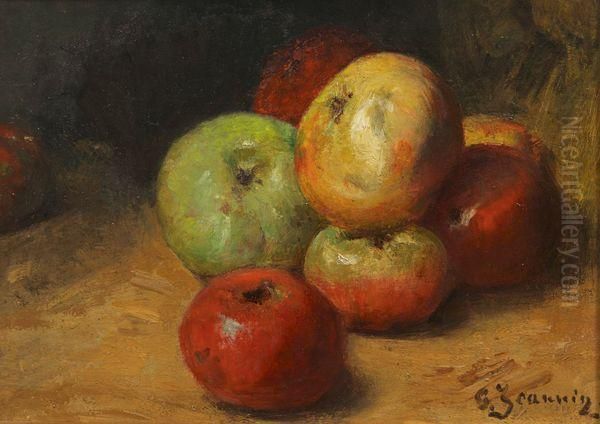 Nature Morte Aux Pommes Oil Painting by Georges Jeannin