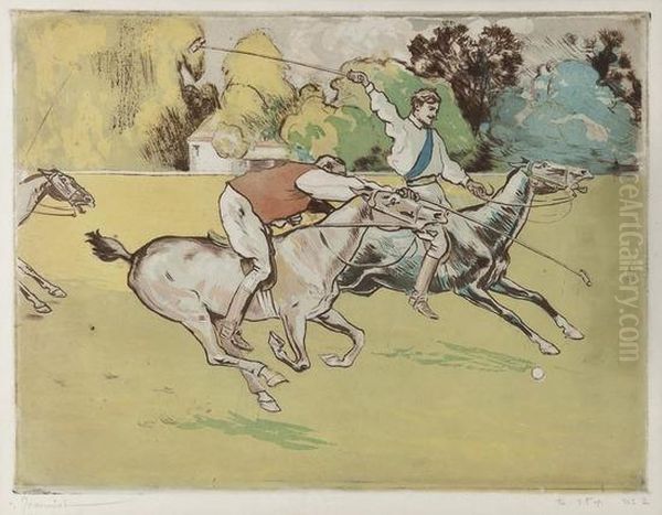 Le Polo Oil Painting by Pierre Georges Jeanniot