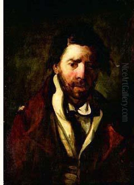 Portrait D'artiste Oil Painting by Philippe-Auguste Jeanron