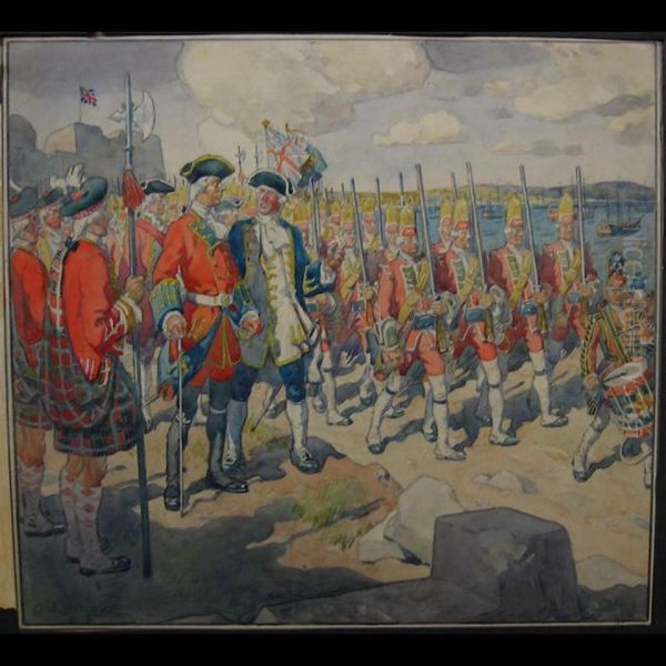 Marching Troops by Charles William Jefferys