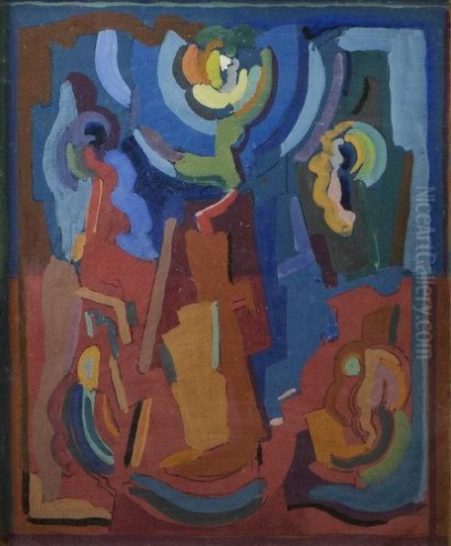 Composition Oil Painting by Mainie Harriet Jellett