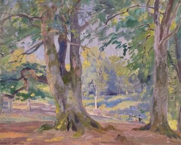 Woodland Scene Oil Painting by Arthur Henry Jenkins