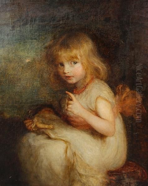 Portrait Of A Child Oil Painting by Blanche Jenkins