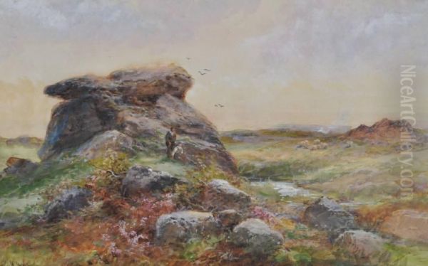 Hollow Tor Near Princetown Oil Painting by George Henry Jenkins