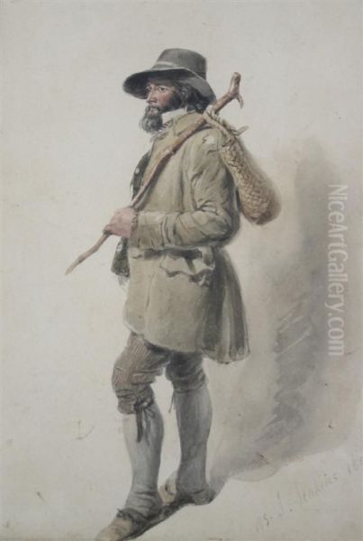 Sketch Of A Shepherd Oil Painting by Joseph John Jenkins