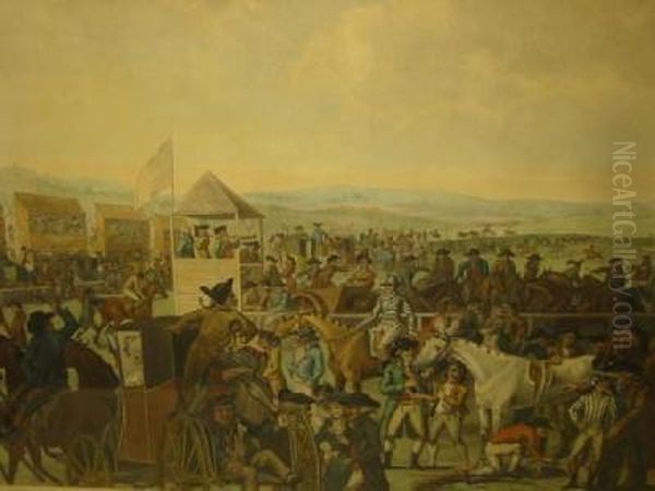 A Country Racecourse Oil Painting by Joseph John Jenkins