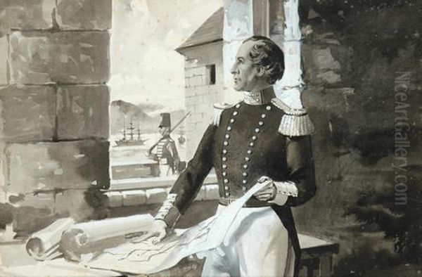 Portrait Of Captain Phillip Oil Painting by Isaac Walter Jenner