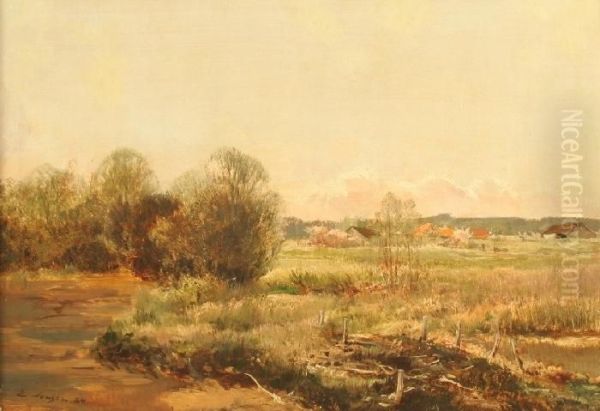 Landschaft Am Niederrhein Oil Painting by Ernst Jensen