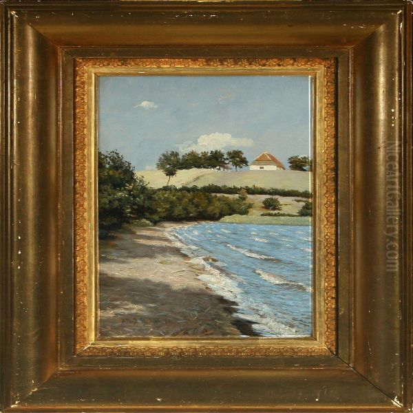 Coastal Scenery Oil Painting by Jens Thomsen Jensen