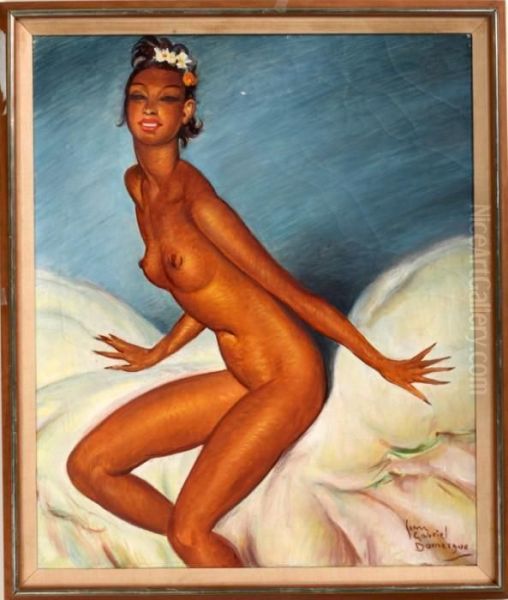 Portrait Of Josephinebaker Oil Painting by Hans Gabriel Jentzsch