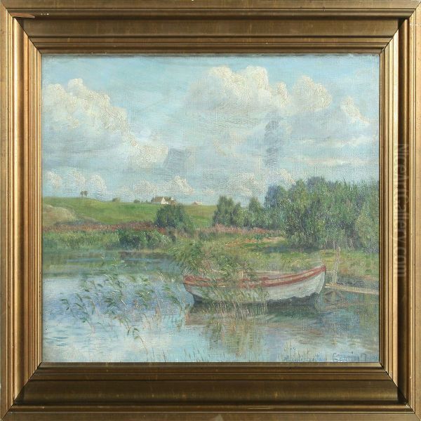 Haraldsted So Oil Painting by Hans Gabriel Jentzsch