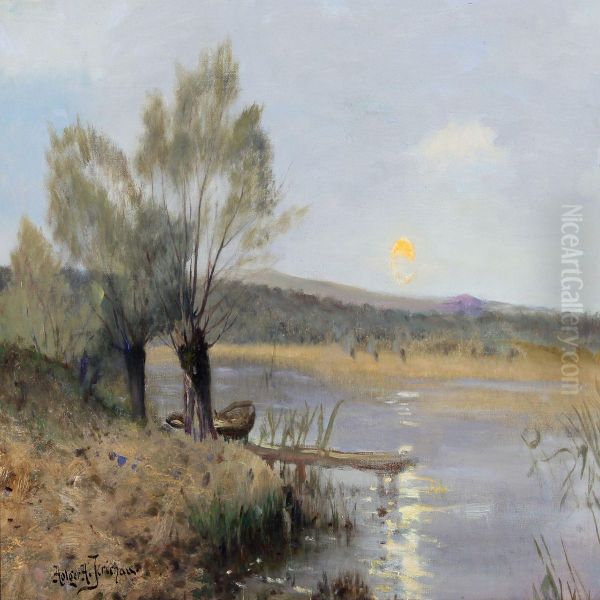 Landscape Oil Painting by Holger Hvitfeldt Jerichau