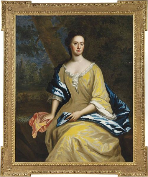 Portrait Of A Lady Oil Painting by Charles Jervas