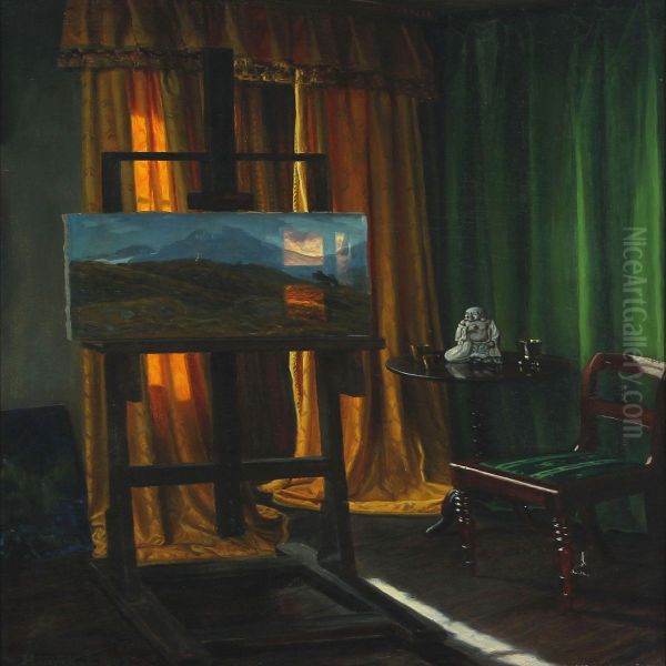 From The Artist's Studio Oil Painting by Henrik Gamst Jespersen