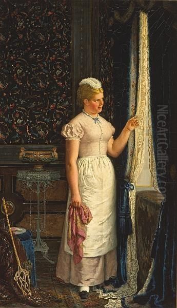 The Young Maid Oil Painting by Carl Ludwig Jessen