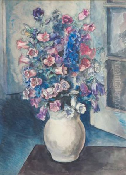 Canterbury Bells Oil Painting by Maud Sherwood Jewett