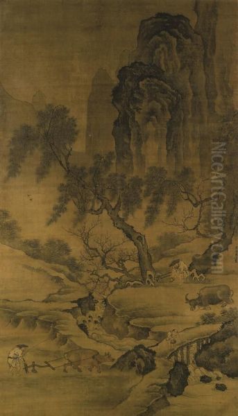 Hanging Scroll Oil Painting by Dai Jin