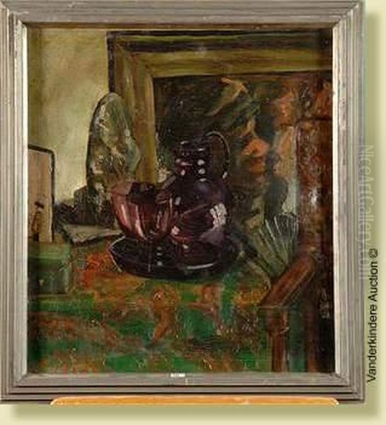 Nature Morte A La Cruche D'eau Oil Painting by Fernand Jobert