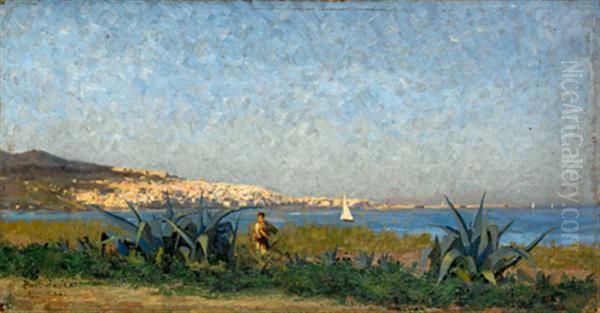 La Baie D'alger Oil Painting by Paul C.F. Jobert