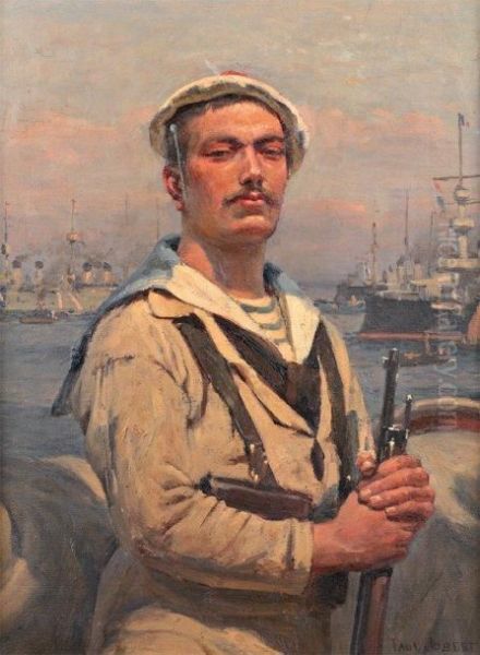 Le Fusilier Marin Toile Oil Painting by Paul C.F. Jobert