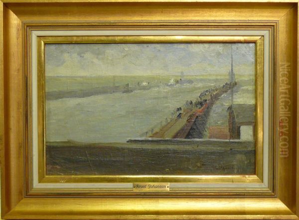 Boulogne France Oil Painting by Arvid Johansson