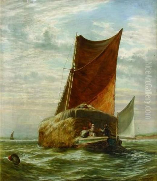 Le Transport Du Fourrage Oil Painting by Charles Edouard Johnson