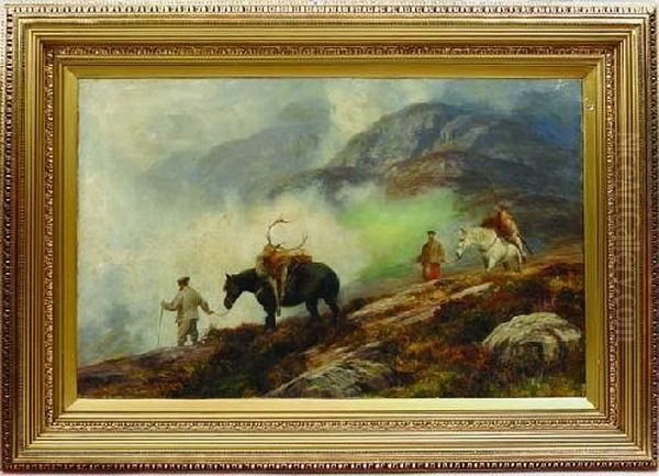 Bringing Home The Stags Oil Painting by Charles Edward Johnson