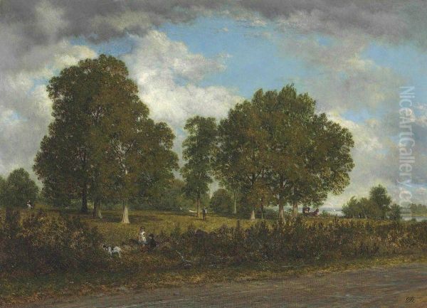 A Roadside, New Rochelle, New York Oil Painting by David Johnson