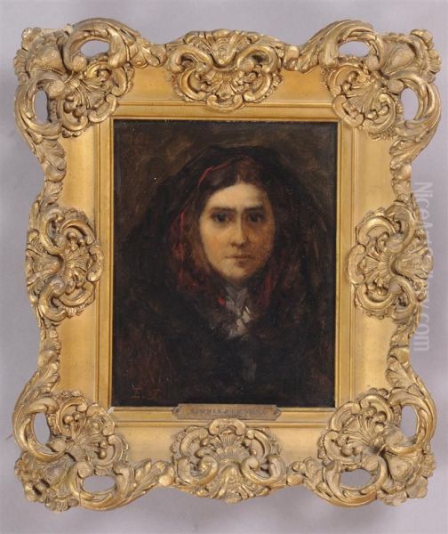 Portrait Of A Woman Oil Painting by Eastman Johnson