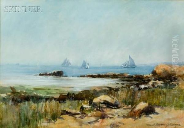 Coastal View Oil Painting by Frank Edward Johnson