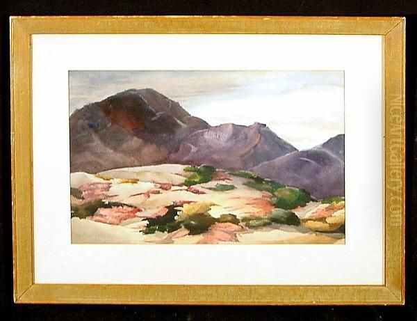 Hills And Verbena Oil Painting by Frederick Murray Johnson