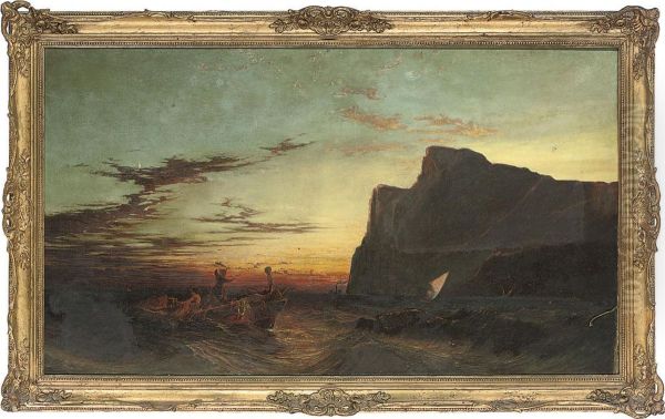 Sunset On The Atlantic Oil Painting by Harry John Johnson