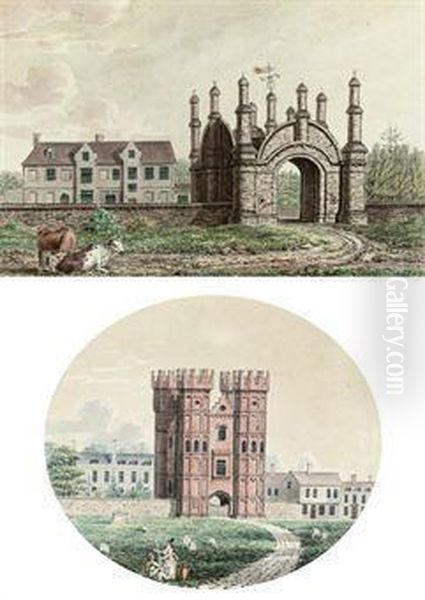 Layer Marney Tower, Near Colchester, Essex Oil Painting by Isaac Johnson