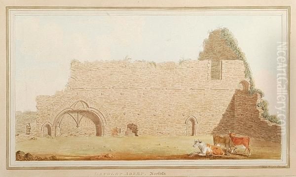 Langley Abbey, Norfolk Oil Painting by Isaac Johnson