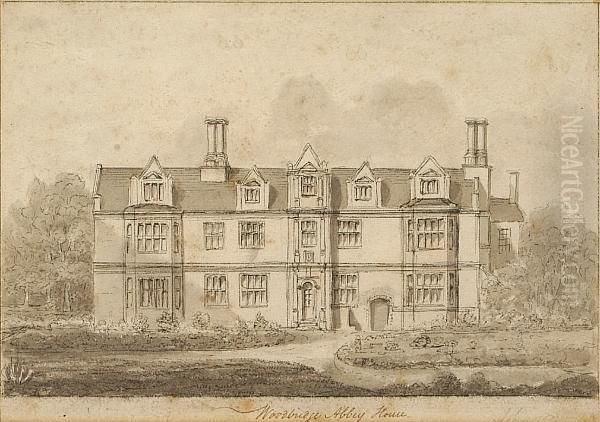 Woodbridge Abbey House Oil Painting by Isaac Johnson