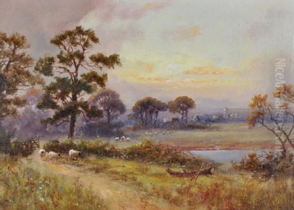 Scenes Near Basingstoke Oil Painting by Sidney Yates Johnson