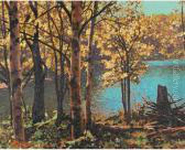 The Golden Glade Oil Painting by Franz Hans Johnston