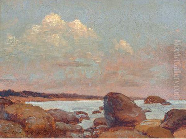 Georgian Bay Evening Oil Painting by Franz Hans Johnston