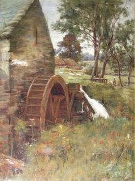 The Old Mill Oil Painting by George Whitton Johnstone