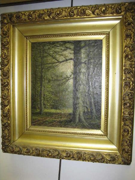 Wooded Landscape Oil Painting by Harvey Joiner