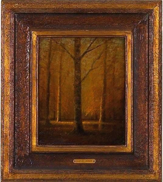 Forest Interior Oil Painting by Harvey Joiner