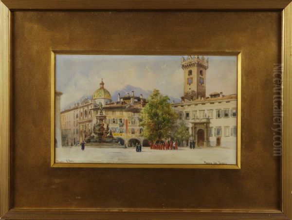 Piazza Deldoume Oil Painting by Ellen Jolin