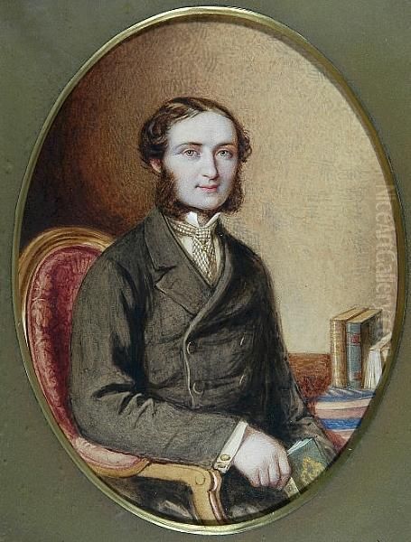 Portrait Of James Farrell, C.1857 Oil Painting by Alfred Jones