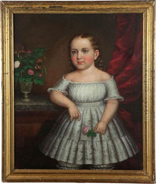 Portrait Of A Girl Oil Painting by C.S. Jones